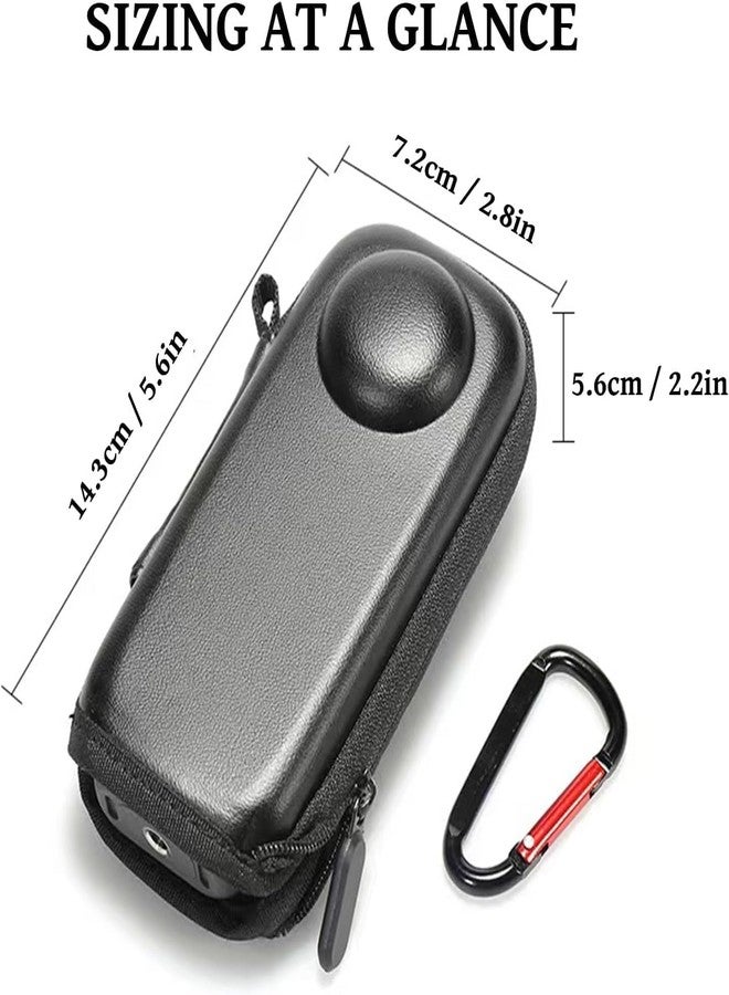 ادوفيس حقيبة حماية ADOFYS Insta 360 X5/X4 + غطاء عدسة سيليكون + عبوة من قطعتين لحماية الشاشة، حقيبة حمل مزودة بحزام معصم وحلقة تعليق لحزمة الحماية الخاصة بكاميرا Insta360 X5 X4 - Image 5