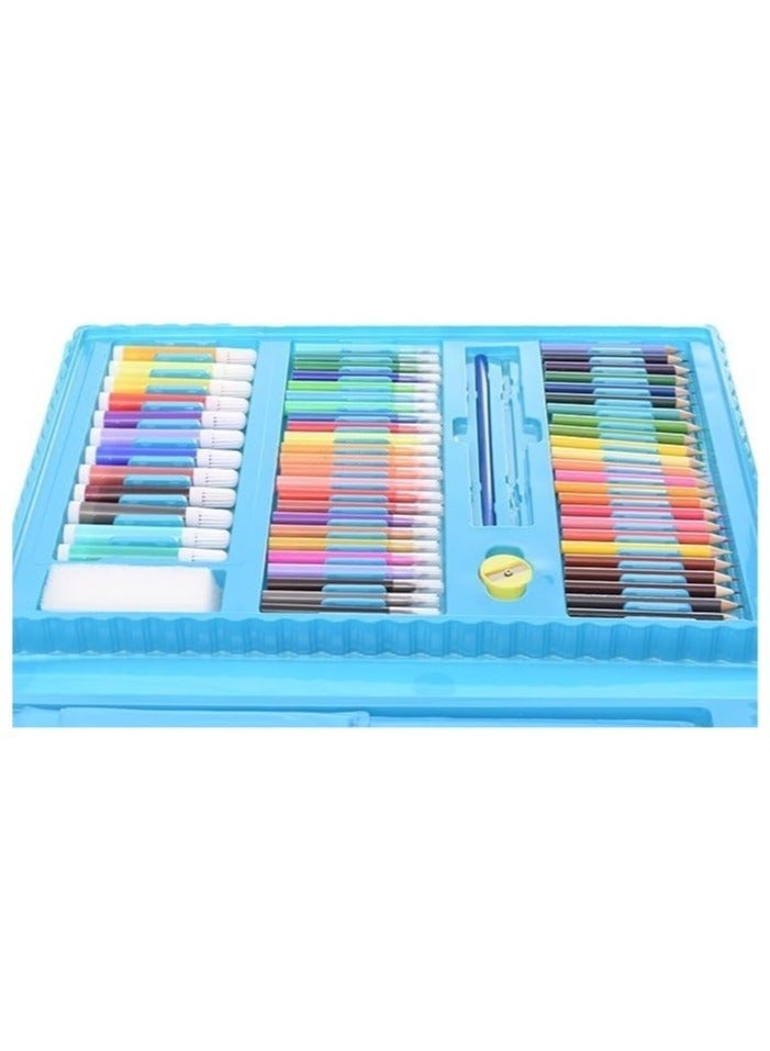 Super Mega 208 Pieces Art Supplies, Drawing Art Set for Kids Girls Boys Teens, Art Kit Bag with Tri-Fold Easel, Includes Oil Pastels, Colored Pencils, Coloring Book, Scissors - Image 3