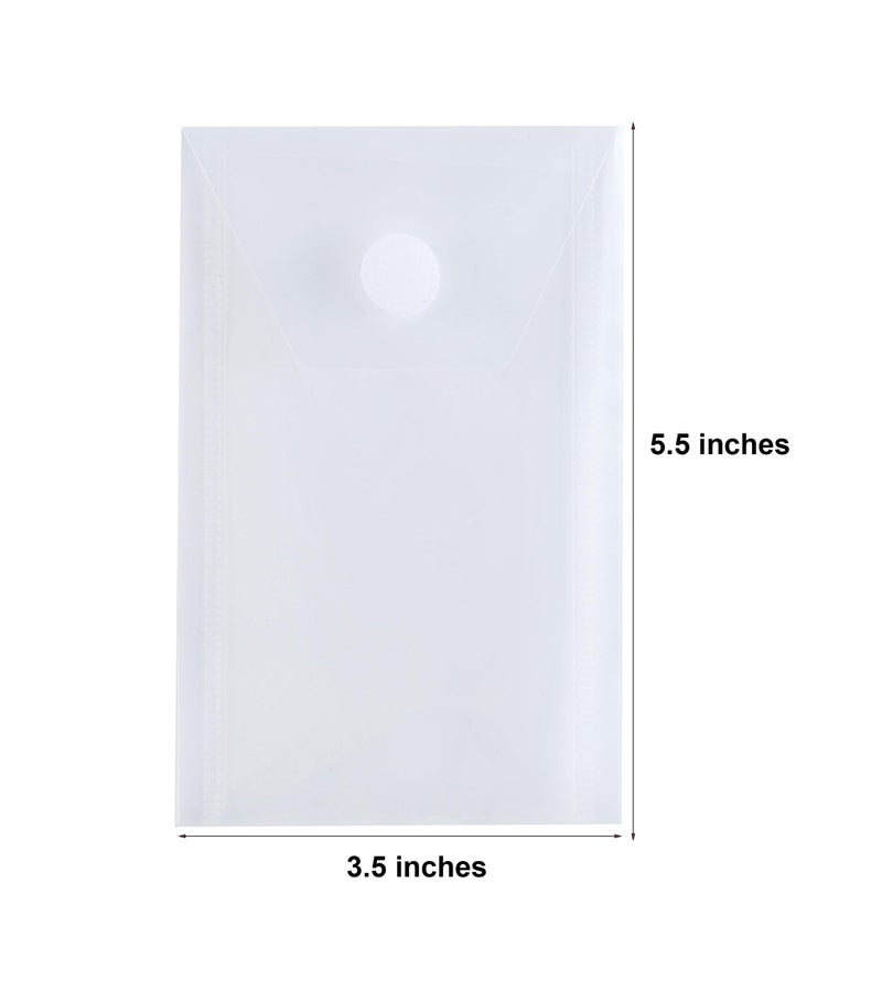 YESSART 3â€™â€™ x 5â€™â€™ Vertical Plastic Envelopes Hook Loop Closure Coupon Receipt Sticker Holder 20 Pack - Image 2