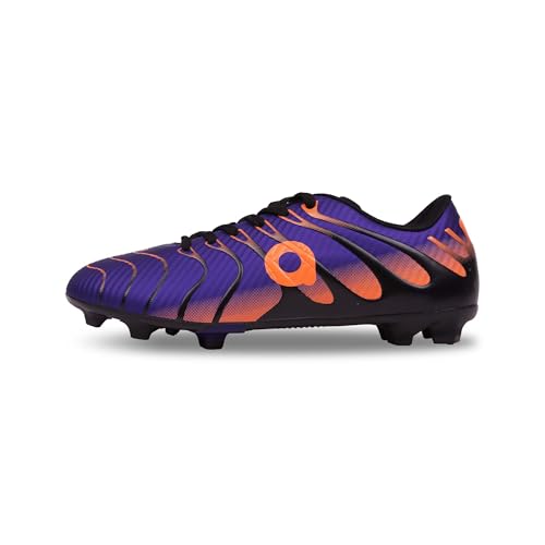 AIVIN NOVA Football Shoes - Violet/Orange | Lightweight Comfort & Maximum Grip | Best for Competitive Soccer Players | Sports Cleats | Football Footwear | Football Sports Shoes (Violet/Orange, UK Footwear Size System, Adult, Men, Numeric, Medium, 8) - Image 1