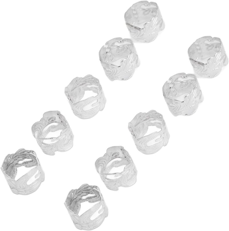 zjchao 40 Pcs Beard Beads,Hair Beads,for Hair Braiding Necklace Bracelet DIY for Hair Braiding Necklace Bracelet DIY - Image 2