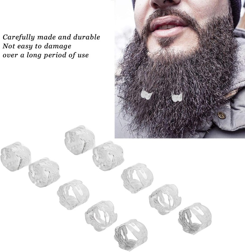 zjchao 40 Pcs Beard Beads,Hair Beads,for Hair Braiding Necklace Bracelet DIY for Hair Braiding Necklace Bracelet DIY - Image 5
