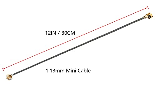 POBADY 2PCS U.F.L1 Male to U.F.L1 Female Cable 12" /30CM 1.13mm Low-Loss Extension Cable - Image 4