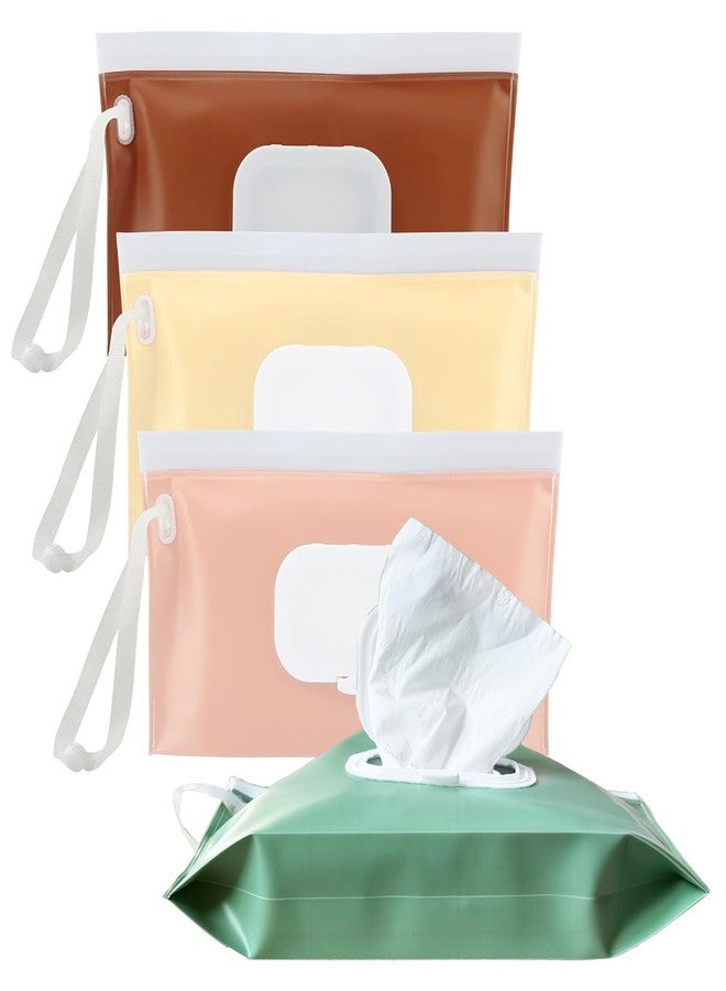 VOONGOR Reusable Wipes Pouch, 4 Pack Wipe Holder for Diaper Bag, Portable Refillable Wipes Container Dispenser for Travel & Home Use - Image 1