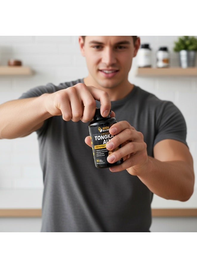 Body Builder Tongkat Ali High Potency 400 mg 30 Veggie Capsules Testosterone Production - Image 4