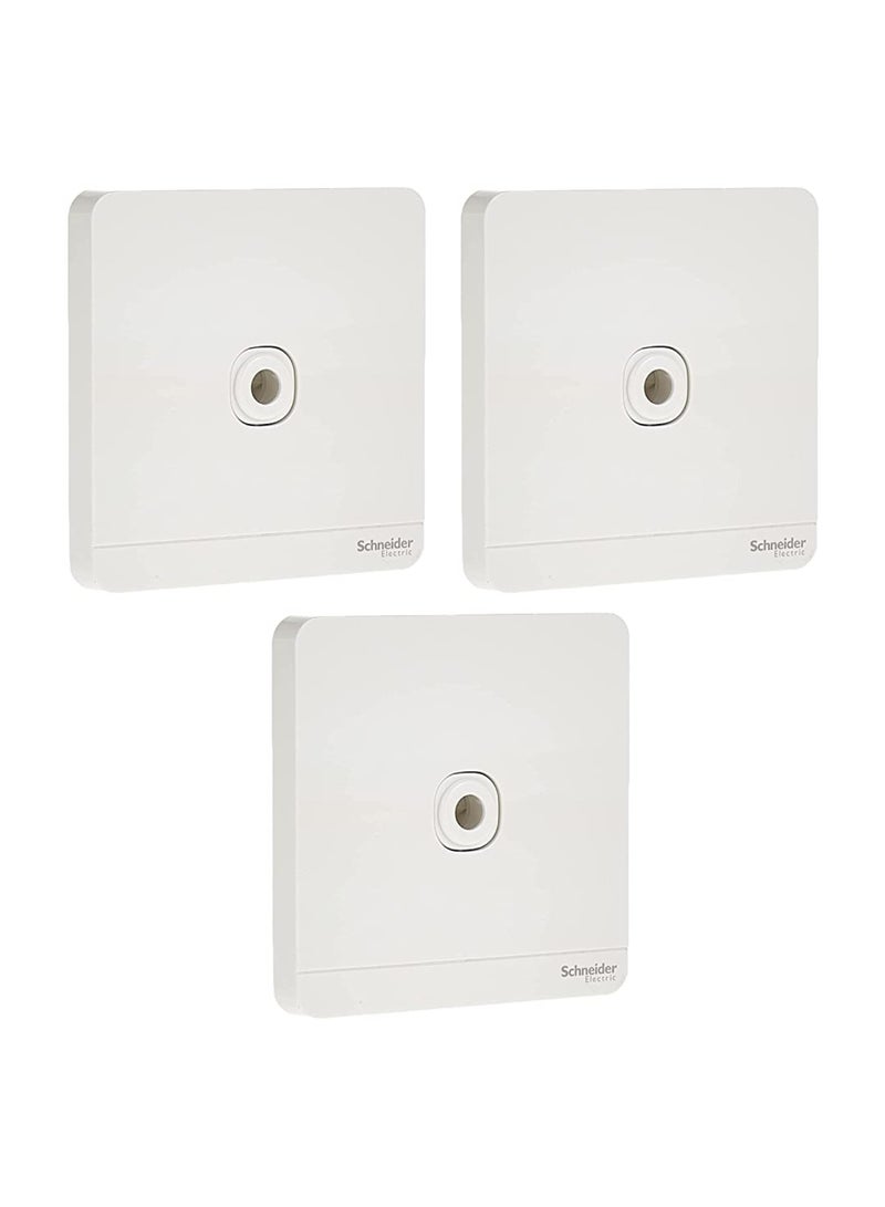 Schneider Electric Schneider Electric AvatarOn, TV socket, , 75 Ohm, White (Model Number-E8331TV_WE) - Pack of 3 