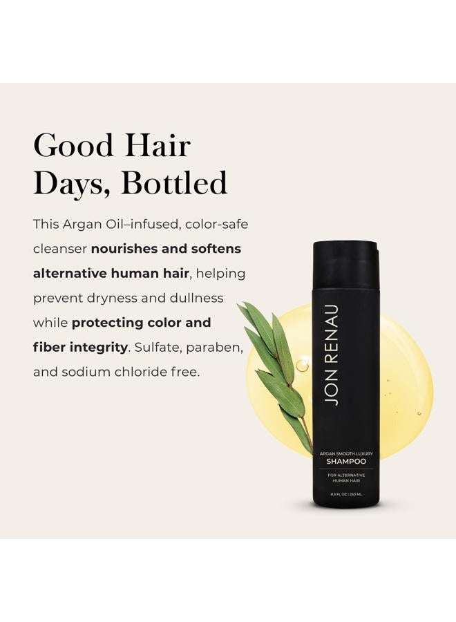 Jon Renau Argan Smooth Luxury Shampoo for Human Hair, 250ml - Image 2