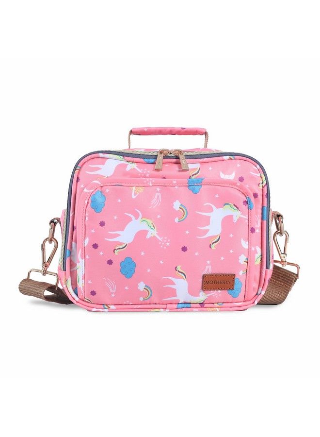 Motherly Mini Diaper Bag Hand Bag For Mothers For Casual Outings (Unicorn Pink) - Image 2