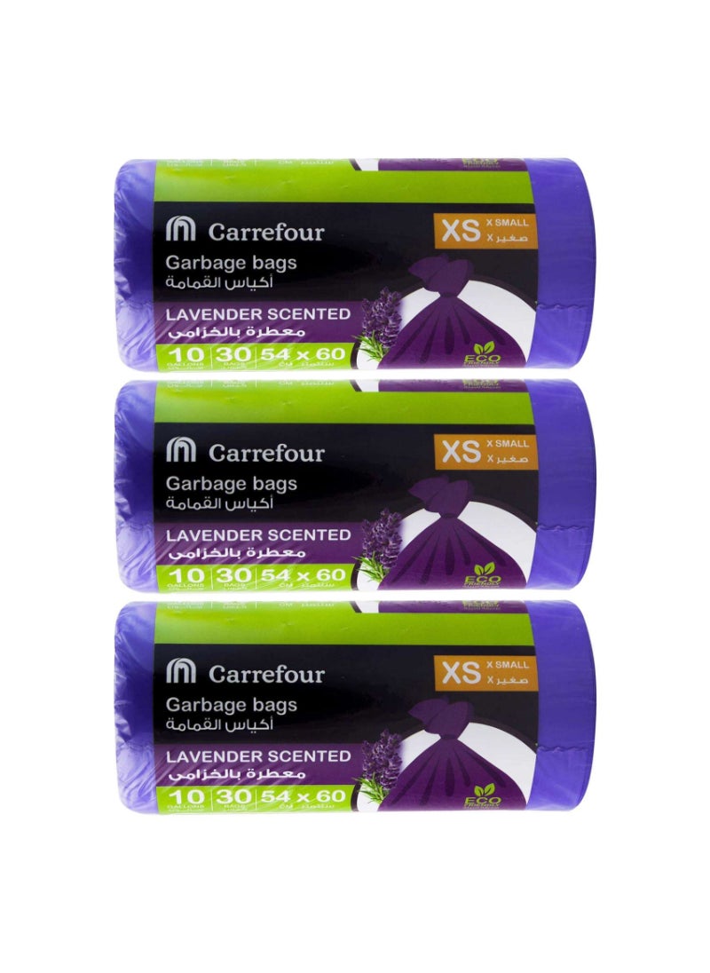 Lavender Scented Extra Small Purple 30 Garbage Bags