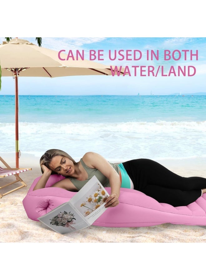 NANAO Pregnancy Mattress With an electric air pump, Inflatable Pregnancy Pillow for Stomach Sleeping, Full Body Maternity Float with Belly Hole, Relieves Back Pain & SPD, Portable Airbed for Pool, Beach, Yoga（Pink） - Image 5