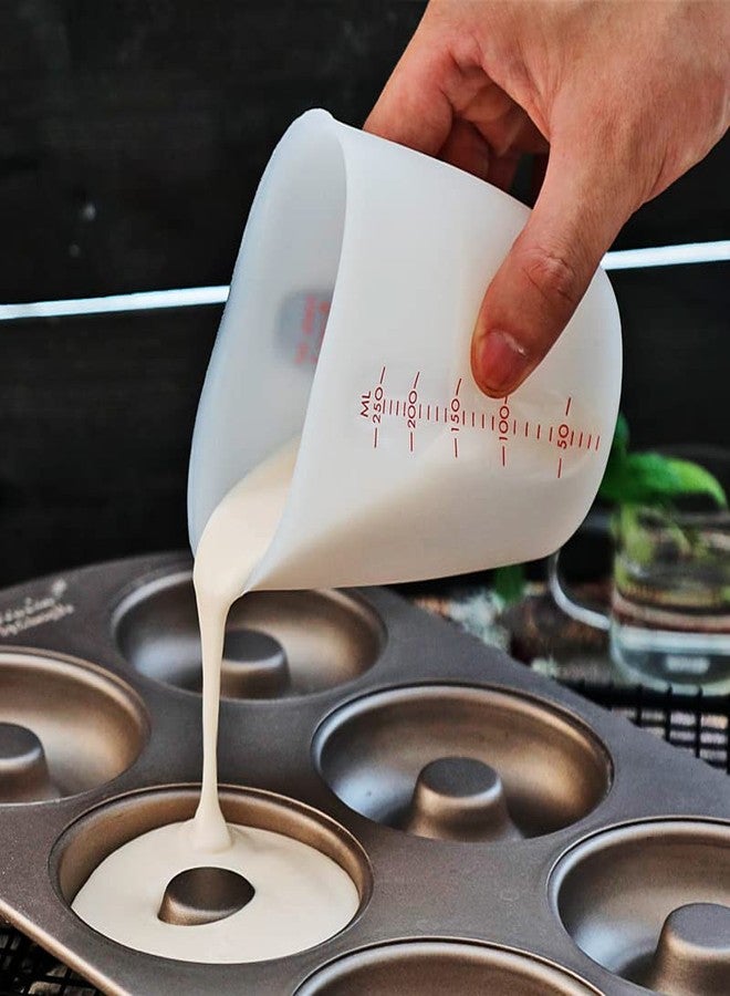 mocrcrel 3 PCS Silicone Flexible Measuring Cups,Melting Cups for Epoxy Resin,Butter,Chocolate and More,Squeeze and Pour Silicone Measuring Cup with Marking Ounce/ML - Image 5