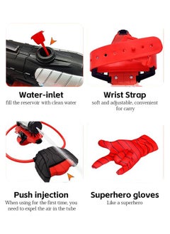 Lemon Spider Man Wrist Water Gun with Gloves, Boys Toy Children's Water Gun, Heroic Wrist Water Blaster, Essential for Summer Water Battles Excellent Gift Choice, Wrist Toy Costume Cosplay Hero Props Gift for kids  - Image 2