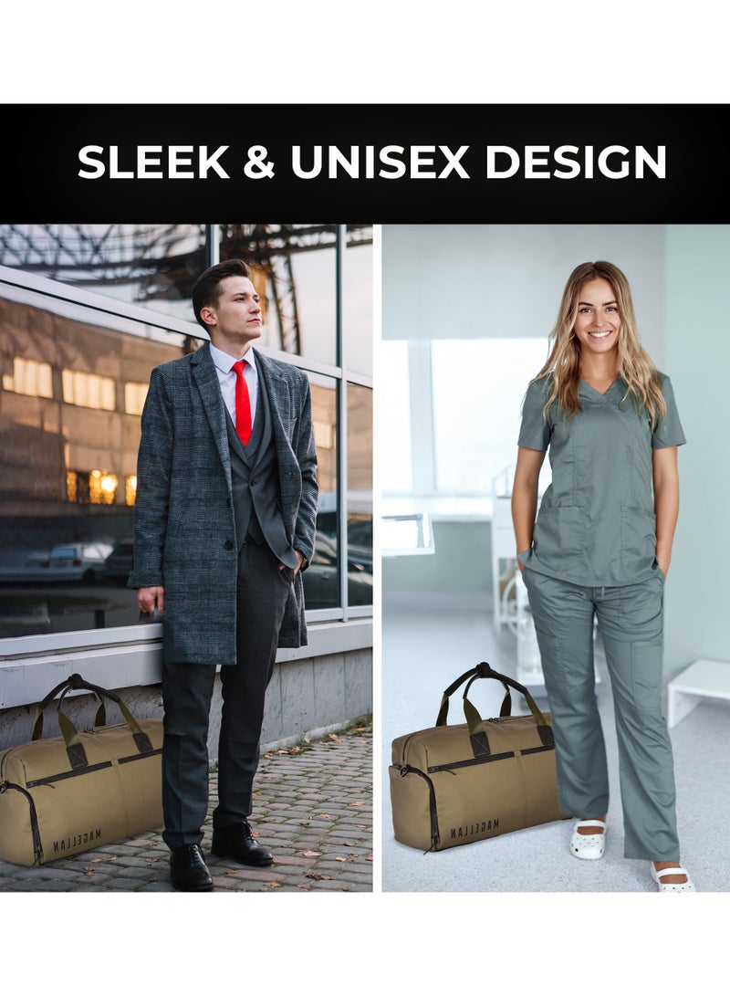 ماجلان ماجيلان | شنطة دفل | كاكي | 20 انش | للجنسين | خامة ناعمة | قماش | قطعة واحدة - Image 3