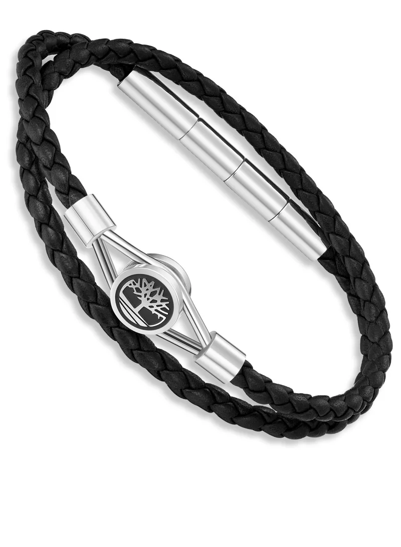 تمبرلاند Tuxbury Black Leather Bracelet for Men