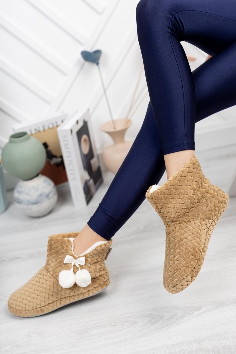 ModaFrato Rp-Zıgzag Women's Panduf House Shoes House Boots - Image 3