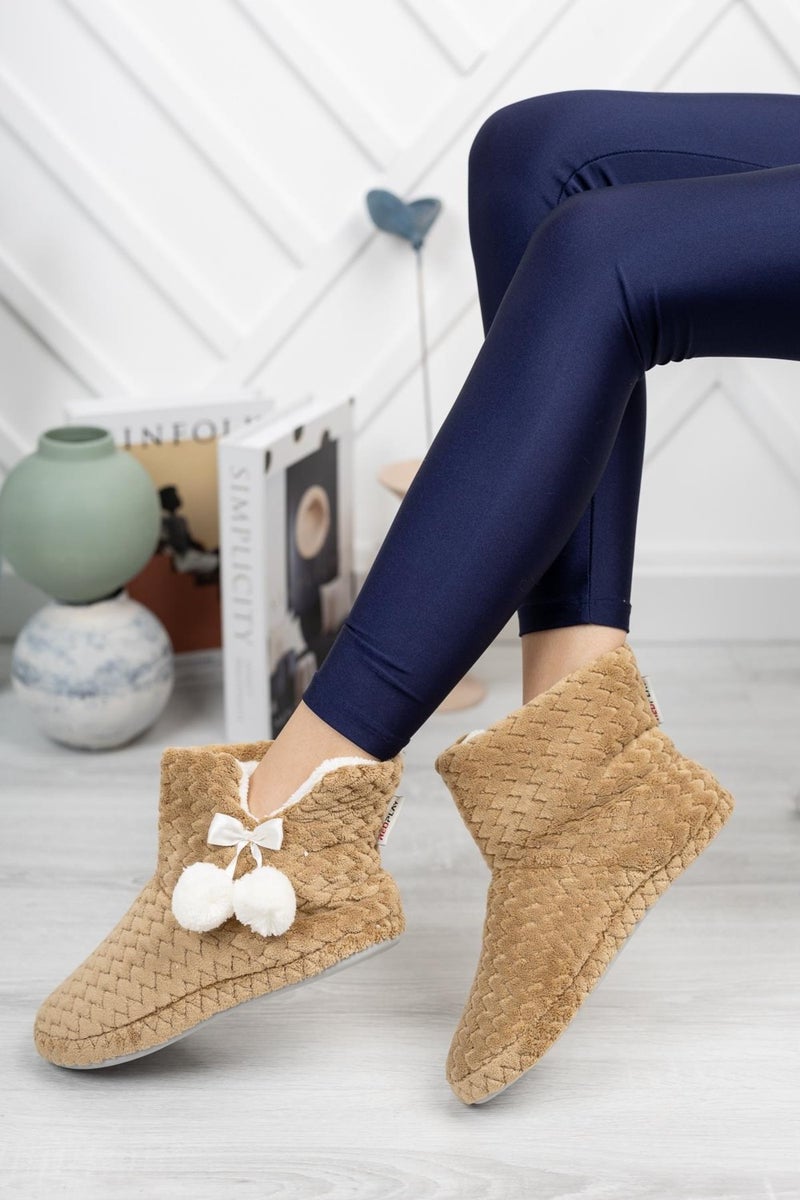 ModaFrato Rp-Zıgzag Women's Panduf House Shoes House Boots - Image 2