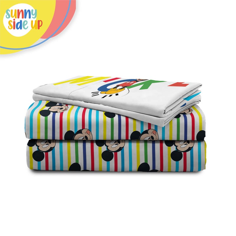 Sunny Side Up Sunny Side Up Disney Mickey Mouse Full Sheet Set - 4 Piece Kids Bedding Set includes Pillow Cover - Super Soft Microfiber Sheets  - Image 5