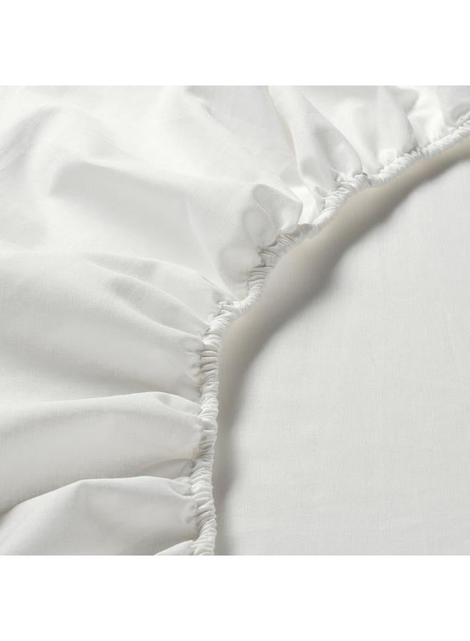 erorex Fitted sheet, white, 160x200 cm - Image 5