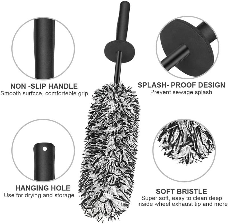 MAKINGTEC Car Wheel Brush - Premium Soft Microfiber Cleaning Brush for Wheels and Rims - Image 3