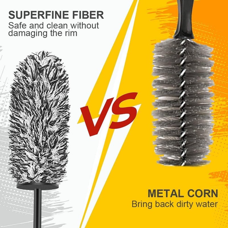 MAKINGTEC Car Wheel Brush - Premium Soft Microfiber Cleaning Brush for Wheels and Rims - Image 4