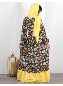 FULL JOY Girls' Prayer Dress Made Of Viscose Cotton With A Veil  - Image 4