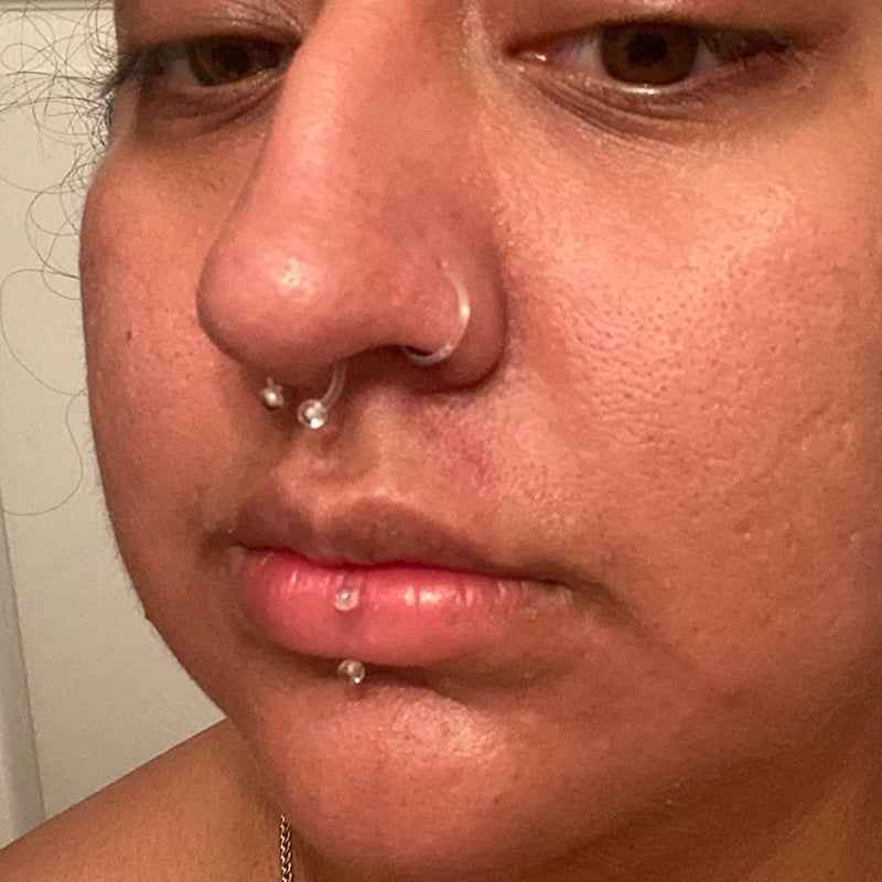 QWALIT حلقة أنف QWALIT 16g شفافة من البلاستيك لحفظ الأنف للعمل والجراحة غير مرئية - Image 4