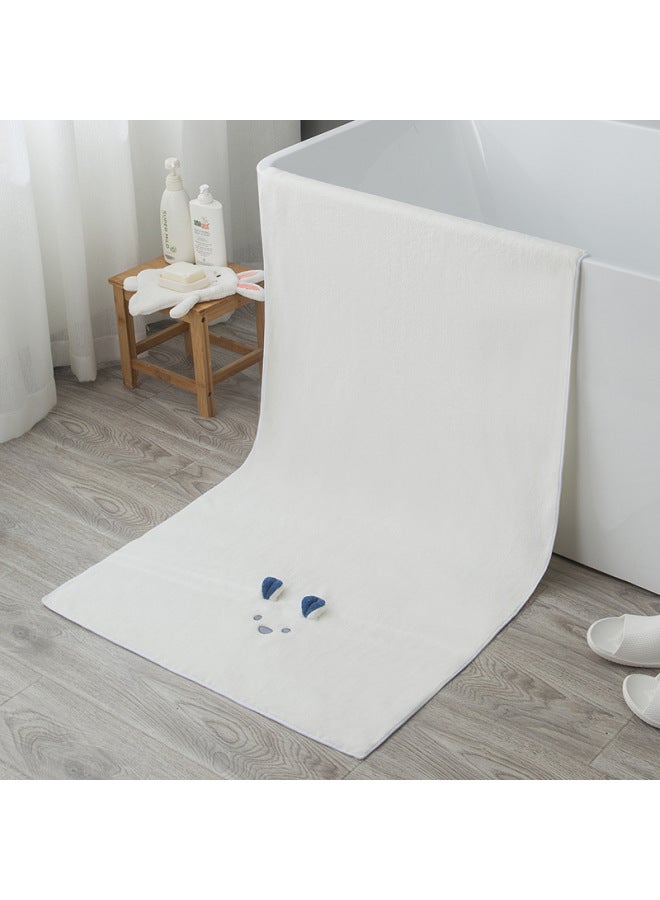 Cartoon Embroidered Coral Fleece Bath Towel Wedding Gift Return Soft Absorbent Towel Mother And Child Dual-use A Generation Of Hair