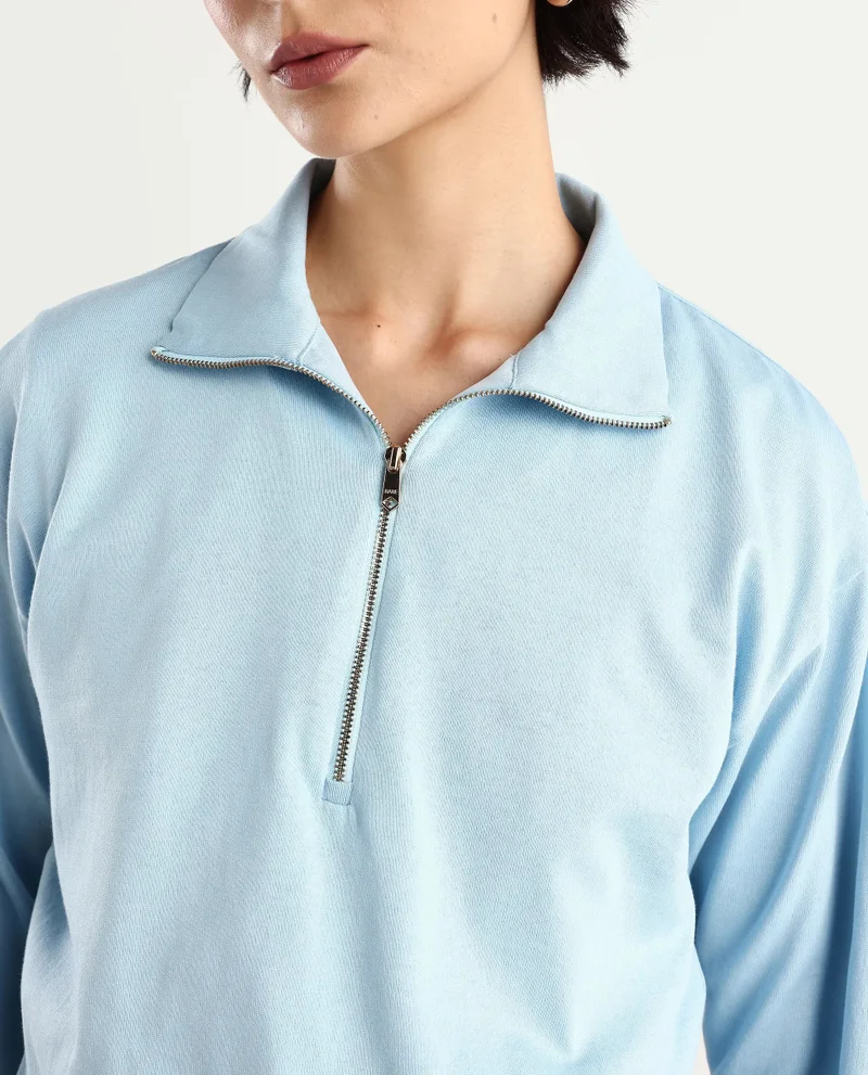 Rareism Women's Polo Collared Sweatshirt
