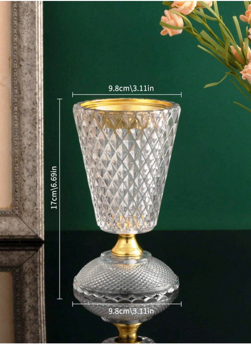 SAQOWARE - Crystal Finished Madkhan Bakhoor Burner | Incense Burner Clear | Crystal Glass Bakhoor Burner | Oud burner | Incense Bakhoor Charcoal Burner | Frankincense Burner | Madkhan | Mabkhara -Clear - Image 1