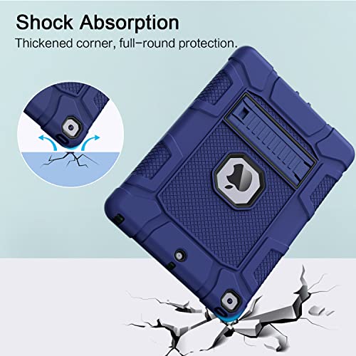 Azzsy Case for iPad 9th/8th Generation (10.2 Inch, 2021/2020 Model), Slim Heavy Duty Shockproof Rugged Protective Case for iPad 10.2 inch (Navy Blue) - Image 4