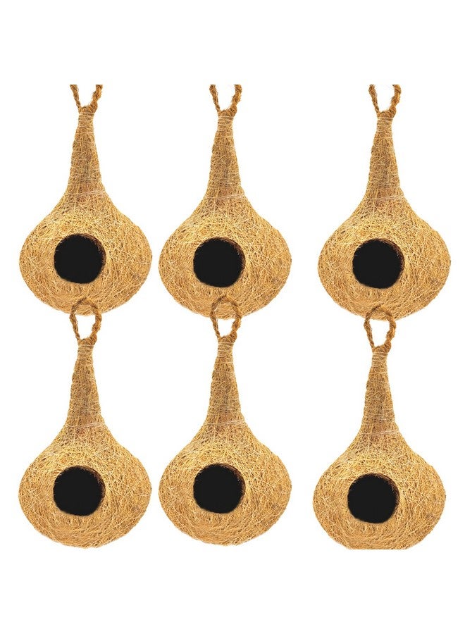 LIVEONCE Natural bhaya Bird nest for Cages and breeding for All Medium,Small Birds with self adheshive Hanging Hooks Pack of 6 - Image 1