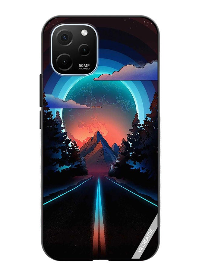 VR CREATIVE Protective Case Cover For Huawei Enjoy 50z Road To Paradise Design Multicolour - Image 1