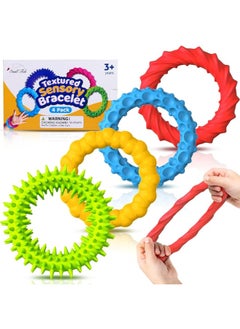 SMALL FISH Sensory Fidget Toys for Kids Adults - 4 Pack Stretchy Fidget Bracelet | Texture & Calming Autism Sensory Toys for Special Needs Autistic Children | Stress Relief, Calm Down Toy for Toddler Girls Boys  - Image 4