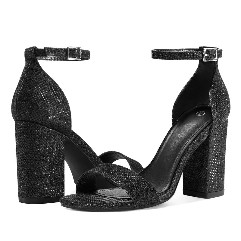 COASIS Women's Chunky Block Heels Open Toe Ankle Strap 3.5 Inch Heeled Sandals - Image 3