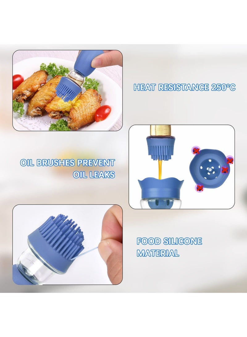 شو وو Olive Oil Dispenser, 2 In 1 Dispenser Bottle with Brush Silicone Dropper Measuring for Kitchen Cooking Frying Baking BBQ Pancake Air Fryer Marinating - Image 5