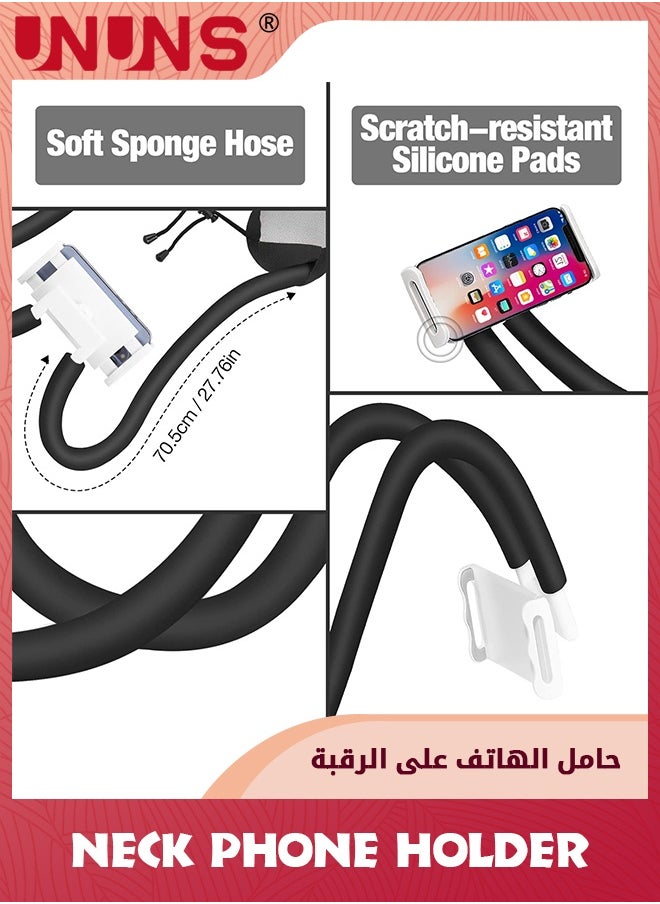 Neck Phone Holder,Lazy Gooseneck Phone Pillow Holder Bracket,360° Rotate Phone Tablet Stand for 4"-10" Device
