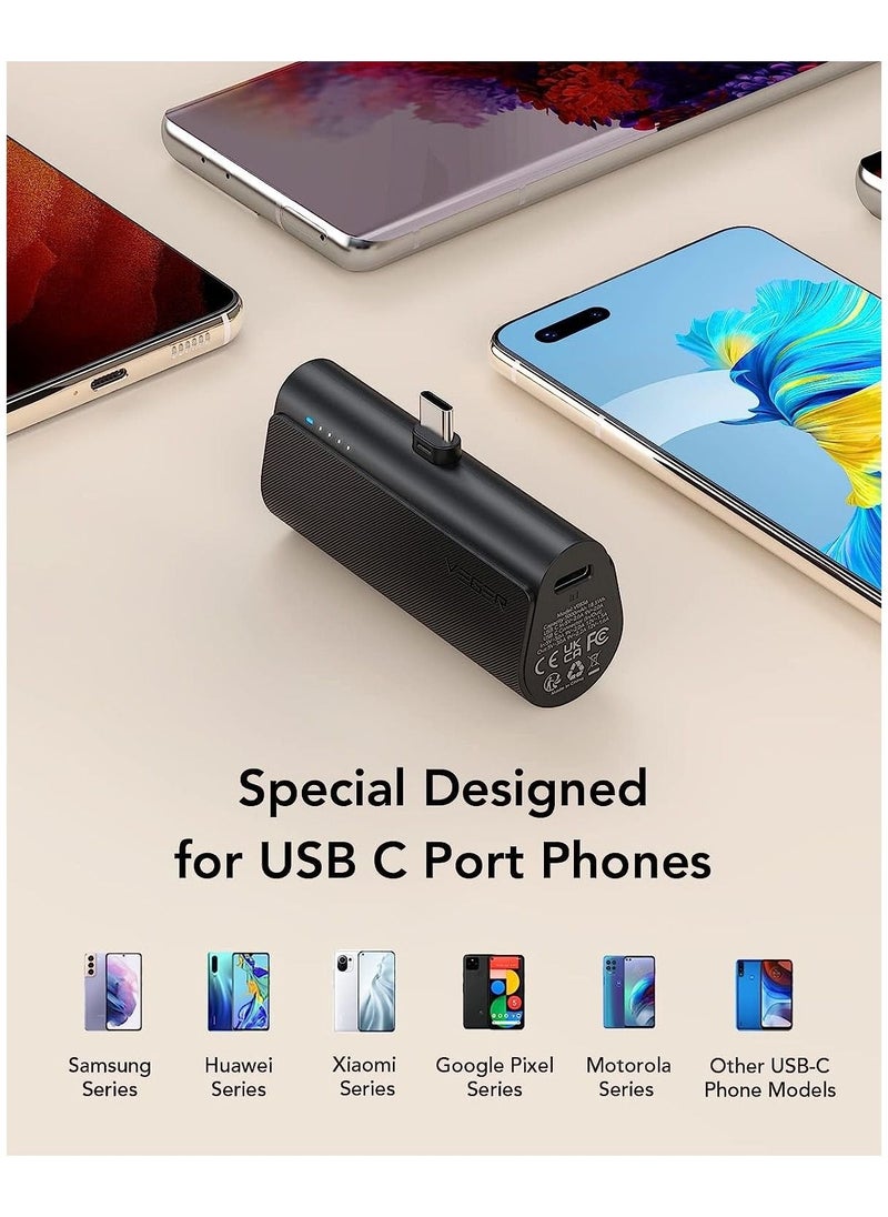 VEGER - Mini Portable Charger, 20W PD Fast Charging USB C Small Power Bank, 5000mAh Docking Battery Pack for Samsung Galaxy S22, S21, S20, S10, S9, Pixel, Moto, LG, Oculus Quest, Android (Type-C Port) - Image 1