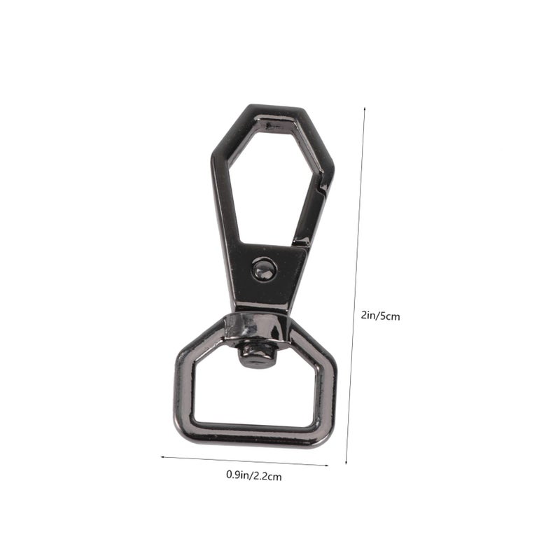 10 Pcs Swivel Snap Hooks Key Alloy Keychain Accessories Stylish Practical Organizers For Handbags Bags And Backpacks - Image 3