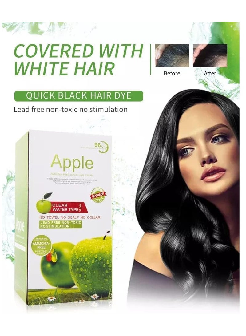 Apple Apple Fruit Black Hair Cream Natural Black Hair Dye - 500ml+500ml - Image 2