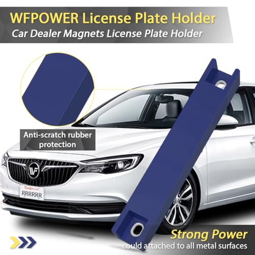 WFPOWER 6 Pack Magnetic License Plate Holder, Blue Temp Tag Holder for Car Dealer License Plates on Test Drives, Magnet License Plate Holder License Plate Magnetic Mount, License Plate Magnet for 4x4 - Image 2