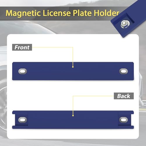 WFPOWER 6 Pack Magnetic License Plate Holder, Blue Temp Tag Holder for Car Dealer License Plates on Test Drives, Magnet License Plate Holder License Plate Magnetic Mount, License Plate Magnet for 4x4 - Image 4
