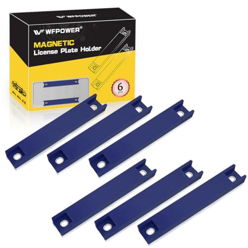 WFPOWER 6 Pack Magnetic License Plate Holder, Blue Temp Tag Holder for Car Dealer License Plates on Test Drives, Magnet License Plate Holder License Plate Magnetic Mount, License Plate Magnet for 4x4 - Image 1