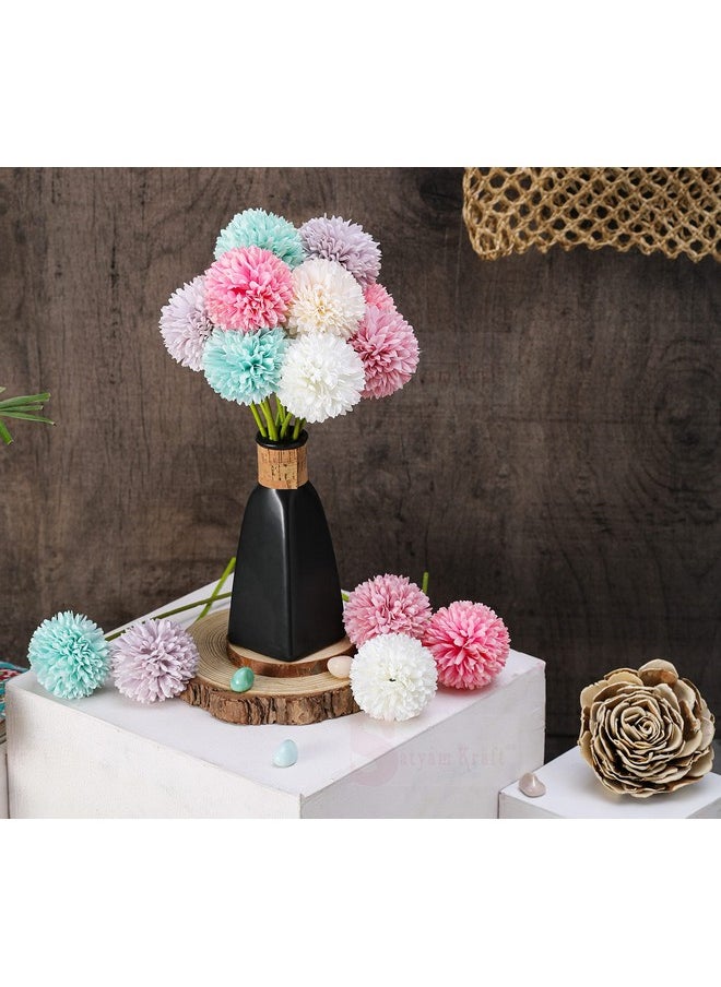 10 Pcs Artificial Chrysanthemum Hydrangea Ball Flower Stick For Home Bedroom Balcony Wedding Decoration Plants (Multi Pack Of 10) (Without Vase)(Fabric) - pzsku/ZF51555986BB9CED877E7Z/45/_/1720185774/3f26db9b-7465-480b-9f8d-0416cc88e4f1