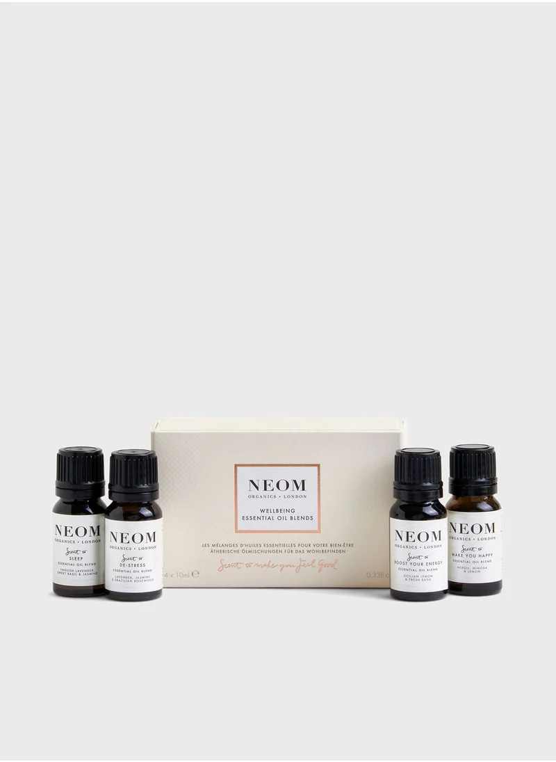 NEOM Organics Set Of 4 Wellbeing Blends Essential Oil