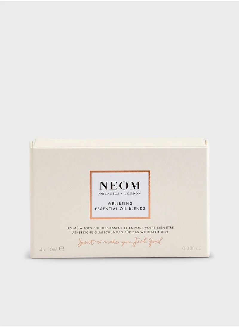 NEOM Organics Set Of 4 Wellbeing Blends Essential Oil