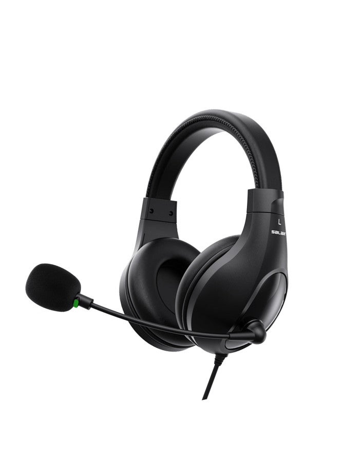 Salar L8 Wired Over-ear English Listening And Speaking Exam Headphones With Microphone For Online Practice, Ai Dialogue, Recording, Reading Aloud, Mandarin, Usb Computer Headset