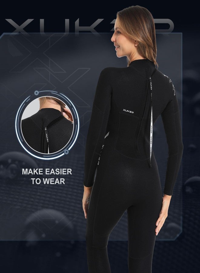 XUKER Wetsuit Women, 2mm Neoprene Long Sleeve Full Body Back Zip Wet Suit in Cold Water for Diving Surfing Snorkeling Kayaking Swimming Scuba Water Sports - Image 5