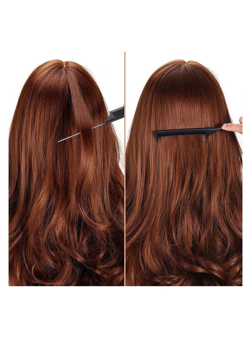 إي سي في في مجموعة مكونة من 4 قطع من أمشاط وفرش الشعر لفك تشابك الشعر، أمشاط تصفيف الشعر للرجال والنساء، فرشاة مجداف لفك تشابك الشعر، مشط واسع الأسنان، مشط ذيل - Image 4