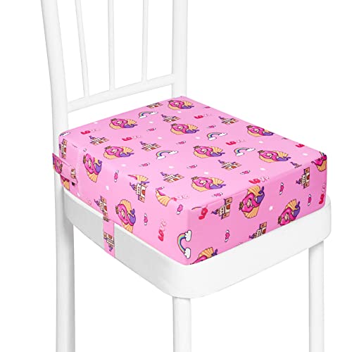 KOXUIUF Toddler Booster Seat for kitchen chair Dining Table, Washable Thick Strong Support Portable Booster Chair for Toddlers Eating, Easy Cleaning Booster Seat Cushion Detachable with Adjustable Straps - Image 1