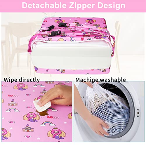 KOXUIUF Toddler Booster Seat for kitchen chair Dining Table, Washable Thick Strong Support Portable Booster Chair for Toddlers Eating, Easy Cleaning Booster Seat Cushion Detachable with Adjustable Straps - Image 4
